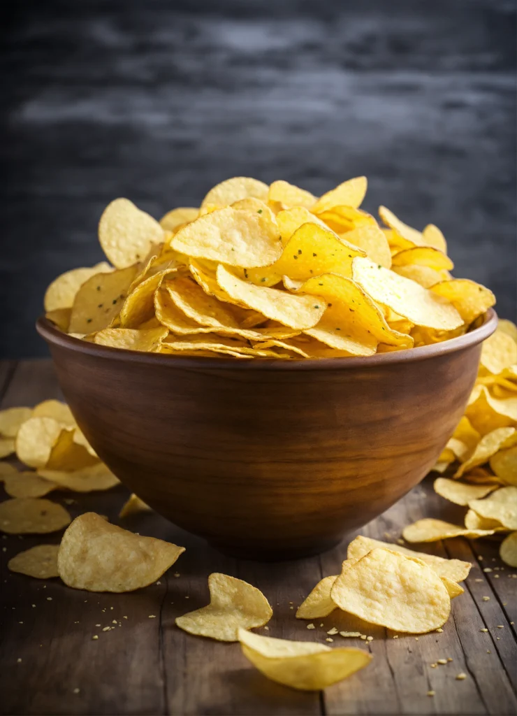 big bowl full of potato chips
